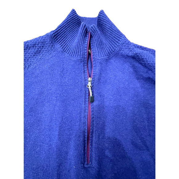 Eddie Bauer Purple Half Zip Sweater Pullover Size M - Picture 2 of 6